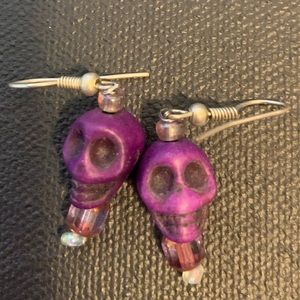 Mexicans skull bead earrings